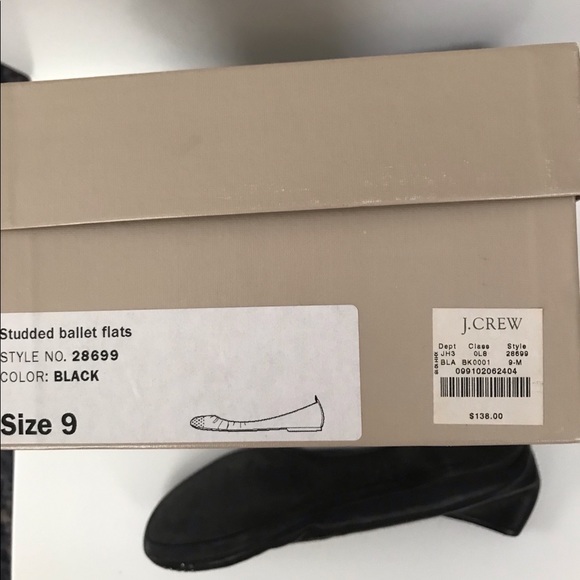 Jcrew Leather Studded Ballet Flats - Picture 4 of 4